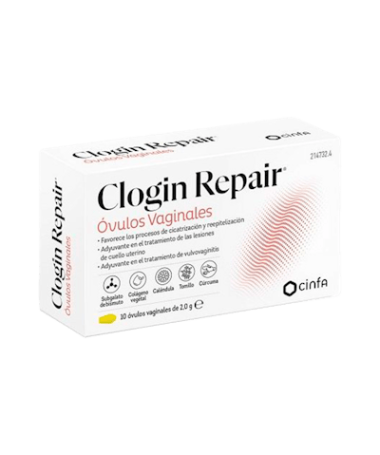 CLOGIN REPAIR OVULOS VAGINALES 10 U – foto del producto cada clogin repair