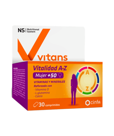 NS VITANS VITALIDAD AZ MUJER 50+ 30COMPR – foto del producto vitans vitalidad mujer