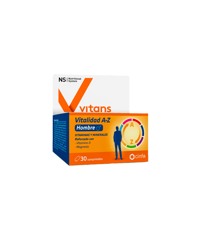 NS VITANS VITALIDAD AZ HOMBRE 30 COMPR – foto del producto vitans vitalidad hombre
