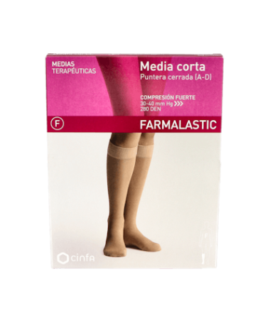 MEDIA CORTA FARMALASTIC FTE C/PUNTE MED – foto del producto media corta farmalastic