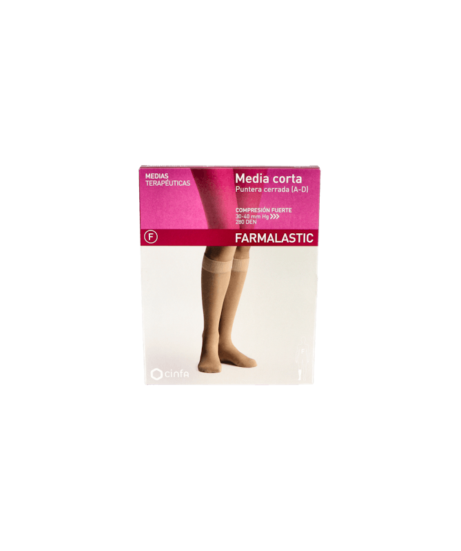 MEDIA CORTA FARMALASTIC FTE C/PUNTE MED – foto del producto media corta farmalastic