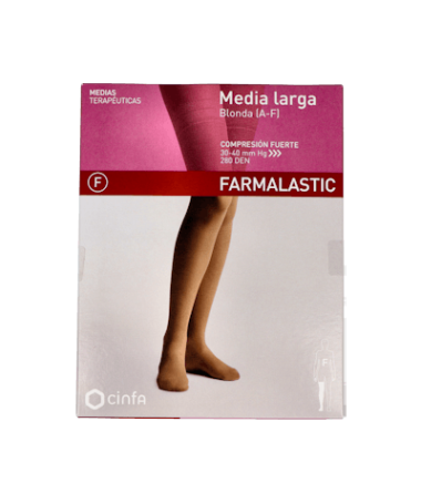 MEDIA LARGA FARMALASTIC FUERTE BLON PEQ – foto del producto media larga farmalastic