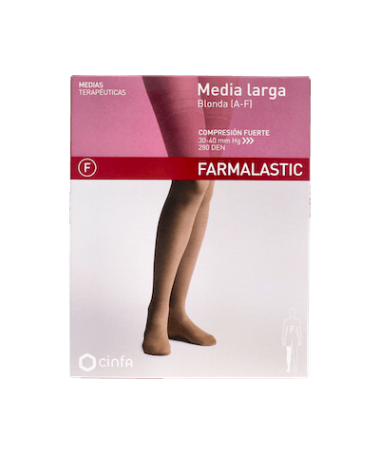 MEDIA LARGA FARMALASTIC FUERTE BLON GDE – foto del producto media larga farmalastic