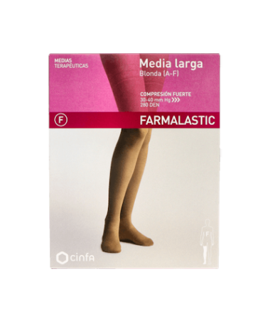 MEDIA LARGA FARMALASTIC FUERTE BLON R. P – foto del producto media larga farmalastic