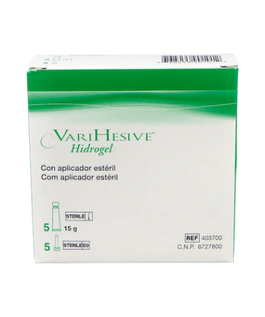 VARIHESIVE HIDROGEL 5 TUBOS 15 G. – foto del producto cada varihesive hidrogel