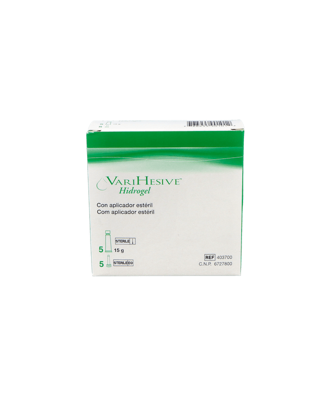 VARIHESIVE HIDROGEL 5 TUBOS 15 G. – foto del producto cada varihesive hidrogel