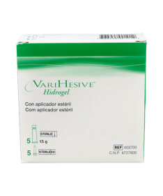 VARIHESIVE HIDROGEL 5 TUBOS 15 G. – foto del producto cada varihesive hidrogel