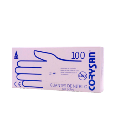 GUANTES NITRILO CORYSAN T/XP 100 UND – foto del producto tejido guantes nitrilo