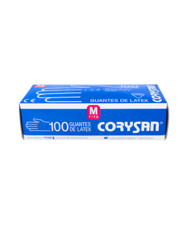 GUANTES CORYSAN LATEX T/MED. 100 UND. – foto del producto tejido guantes corysan