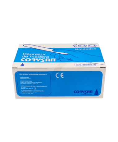 DEPRESOR MADERA CORYSAN 100 UND. – foto del producto tejido depresor madera