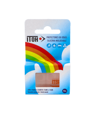 TAPONES OIDO ITOH SILICONA 6 UND. – foto del producto cada tapones oido