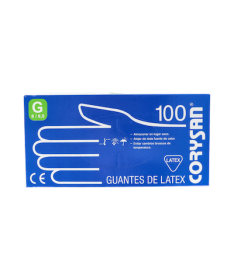 GUANTES CORYSAN LATEX T/GDE. 100 UND. – foto del producto tejido guantes corysan