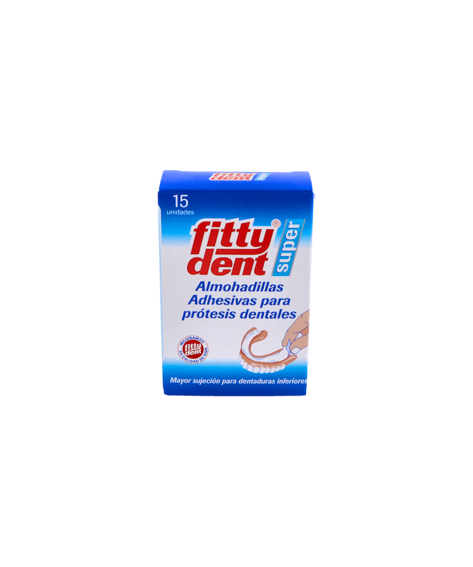 FITTYDENT ALMOHADILLAS ADHESIVAS 15U – foto del producto cada fittydent almohadillas