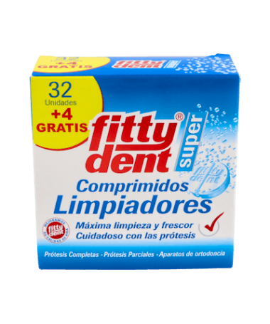FITTYDENT LIMPIADOR 32U+4 GRATIS – foto del producto cada fittydent limpiador