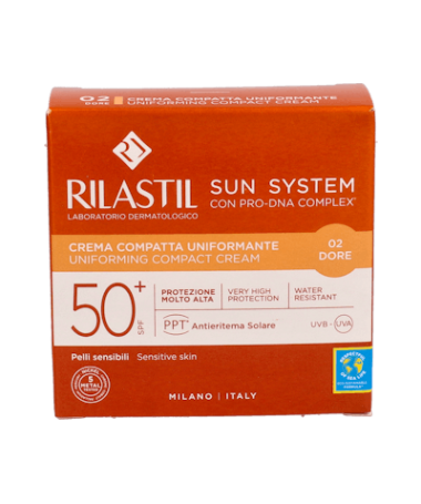 SUN SYSTEM 50+ COMPACTO DORE 10G – foto del producto cada sun system