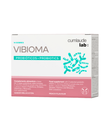 CUMLAUDE VIBIOMA 14 SOBRES 3GR MELOCOTO – foto del producto cumlaude vibioma sobres