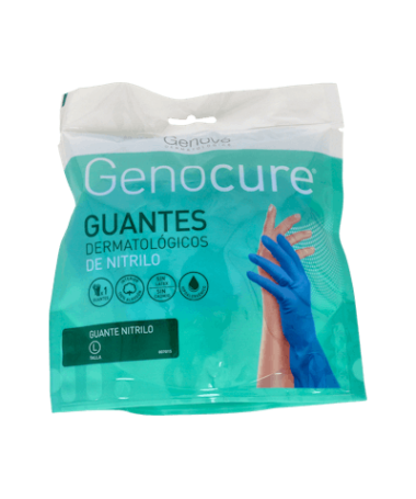 GENOCURE GUANTES DERMAT NITRILO L/T8 2UN – foto del producto cada genocure guantes
