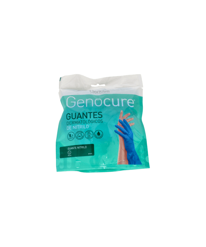 GENOCURE GUANTES DERMAT NITRILO L/T8 2UN – foto del producto cada genocure guantes