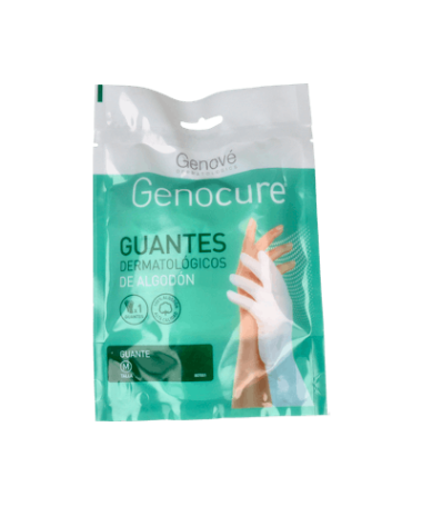 GUANTE ALGODON GENOCURE DERMAT T/MED 1U – foto del producto cada guante algodon