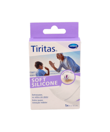 TIRITAS SOFT SILICONE AP ADHE 6x10CM 5UD – foto del producto tejido adhesivo tiritas
