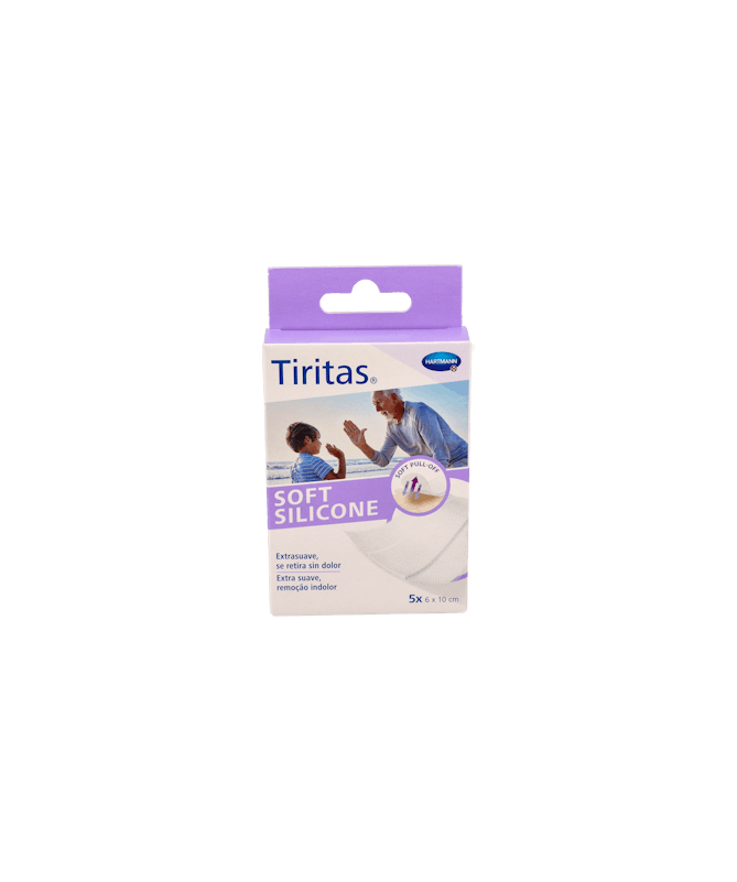 TIRITAS SOFT SILICONE AP ADHE 6x10CM 5UD – foto del producto tejido adhesivo tiritas