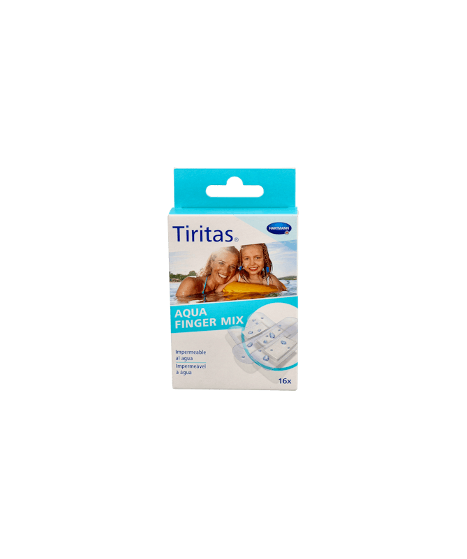 TIRITAS AQUA FINGER SURTIDO 3 TAMAÑO 16U – foto del producto cada tiritas aqua