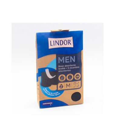 LINDOR MEN BOXER ABSOR LAVAB M +5 RECAMB – foto del producto lindor men boxer