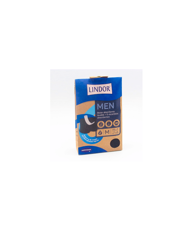 LINDOR MEN BOXER ABSOR LAVAB M +5 RECAMB – foto del producto lindor men boxer
