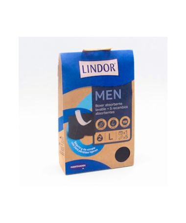 LINDOR MEN BOXER ABSOR LAVAB L +5 RECAMB – foto del producto lindor men boxer