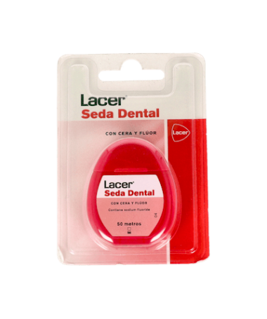 LACER SEDA DENTAL CERA Y FLUOR 50 METROS – foto del producto dental seda lacer
