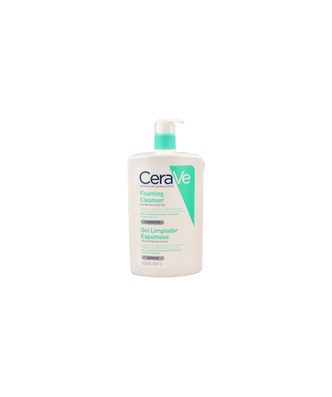CERAVE GEL LIMPIADOR ESPUMOSO 1 L – foto del producto cada cerave gel