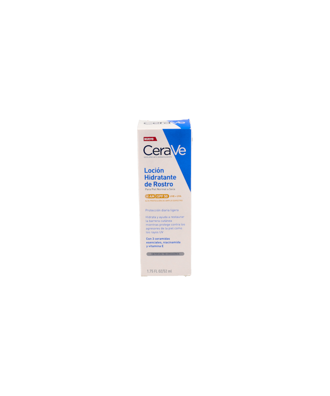 CERAVE LOCION HIDRAT ROSTRO SPF50 52 ML – foto del producto cada cerave locion