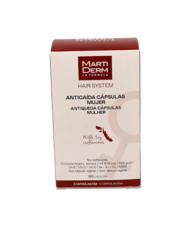 MARTIDERM HAIR SYSTEM MUJER 120 CAPSULAS – foto del producto cada martiderm hair