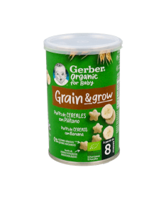GERBER SNACKS ORGANIC PUFF CERE PLAT 35G – foto del producto cada gerber snacks