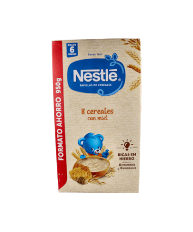 NESTLE PAPILLA 8 CERE CON MIEL 950 GR – foto del producto cada nestle papilla