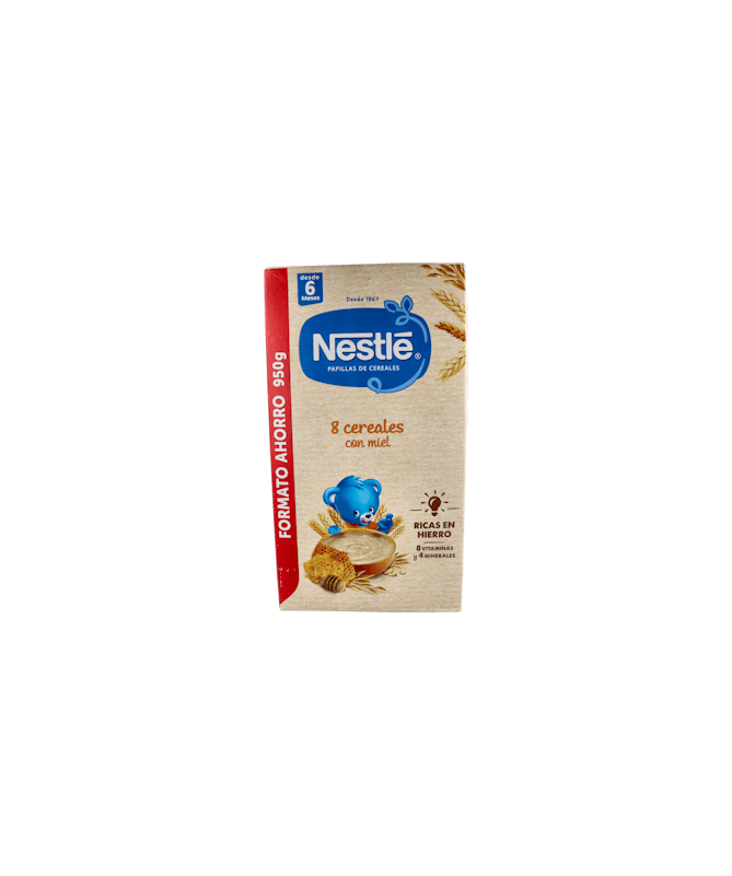 NESTLE PAPILLA 8 CERE CON MIEL 950 GR – foto del producto cada nestle papilla
