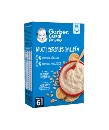 GERBER MULTICEREALES GALLETA 0%0% 270 G – foto del producto cada gerber multicereales