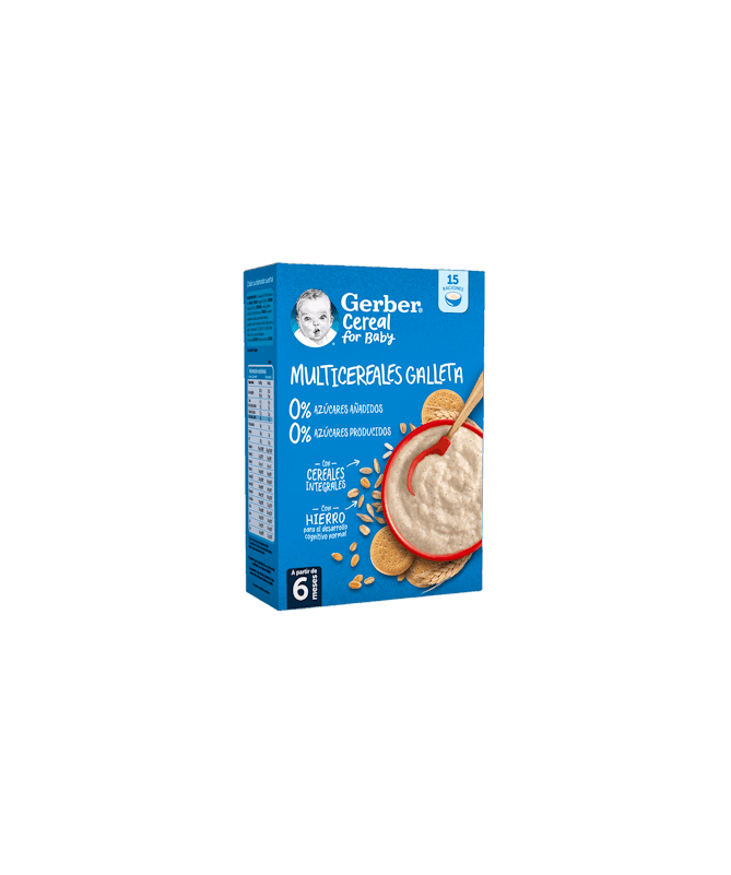 GERBER MULTICEREALES GALLETA 0%0% 270 G – foto del producto cada gerber multicereales