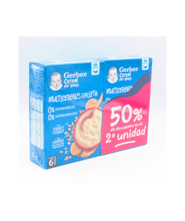 GERBER MULTICEREAL GALLET 0%AZ DUPLO 270 – foto del producto cada gerber multicereal