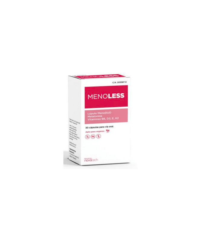 MENOLESS 30 CAPSULAS NOVATECH – foto del producto cada menoless capsulas
