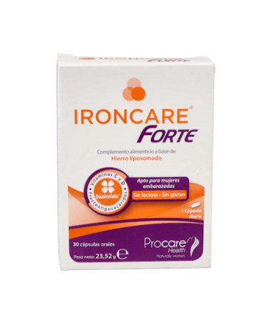 IRONCARE FORTE 30 CAPSULAS – foto del producto cada ironcare forte