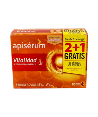 APISERUM VITAMINAS CAPSULAS PACK 3M – foto del producto vitaminas cada apiserum