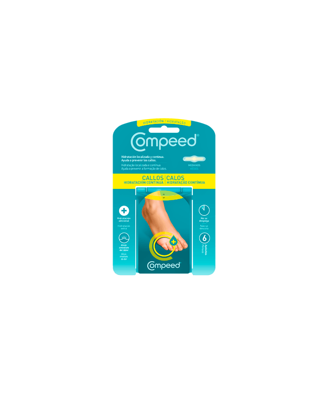 COMPEED CALLOS HIDRATACION CONTINUA 6 UD – foto del producto cada compeed callos