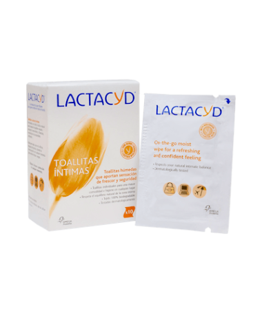 LACTACYD INTIMO TOALLITAS 10 UND – foto del producto cada lactacyd intimo