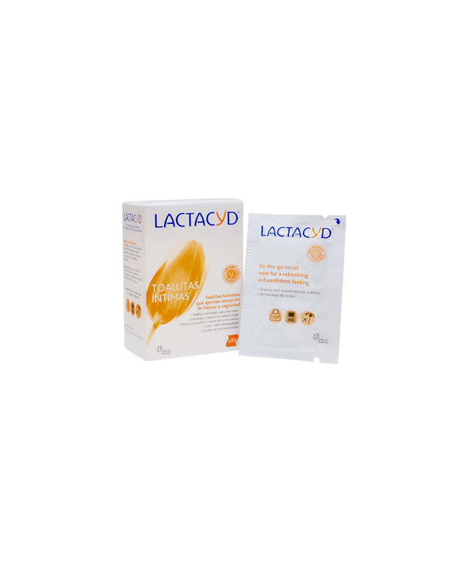 LACTACYD INTIMO TOALLITAS 10 UND – foto del producto cada lactacyd intimo