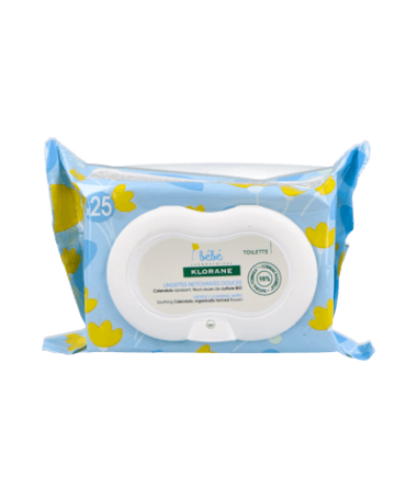 KLORANE BEBE TOALLITAS DE PASEO 25 UNID – foto del producto cada klorane bebe