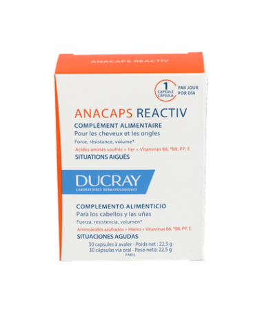 DUCRAY ANACAPS REACTIV 30 CAPSULAS – foto del producto cada ducray anacaps
