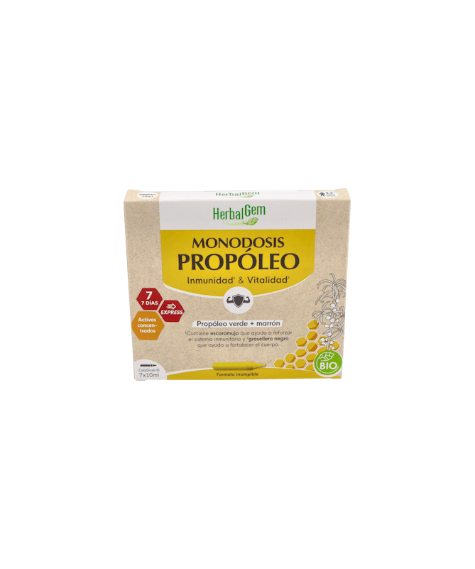 HERBALGEM PROPOLEO MONOD BIO 7X10 ML – foto del producto cada herbalgem propoleo
