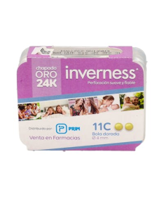 INVERNESS PENDIENTE 11C 24K BOLA DOR 4MM – foto del producto inverness pendiente 11c