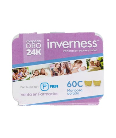 INVERNESS PENDIENTE 60C 24K MARIPOSA DO – foto del producto inverness pendiente 60c